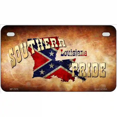 Southern Pride Louisiana Novelty Metal License Plate 7" x 4" (MP)