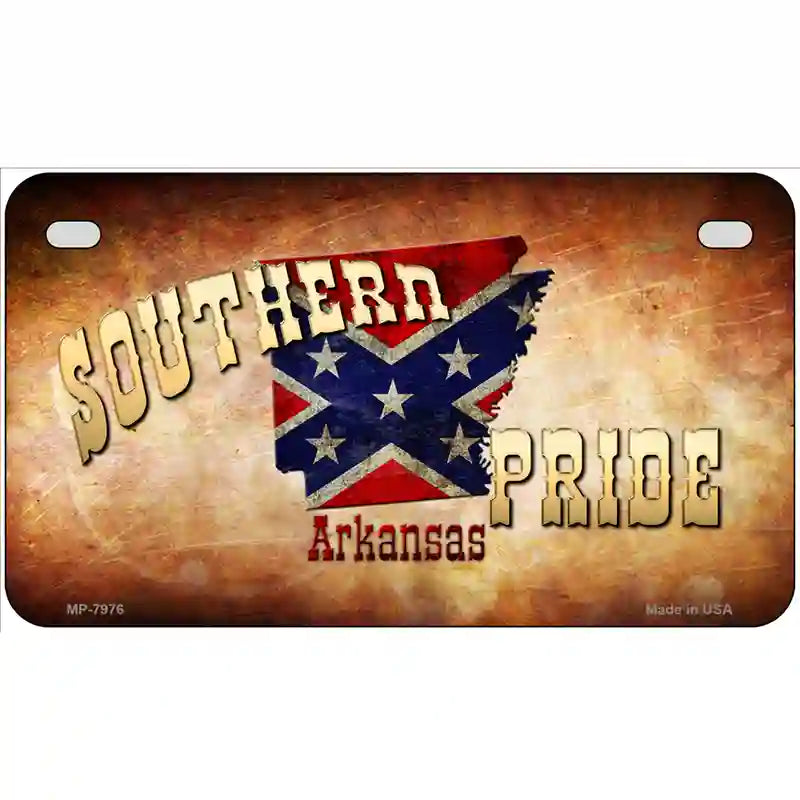 Southern Pride Arkansas Novelty Metal License Plate 7" x 4" (MP)