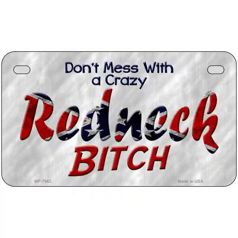 Dont Mess With Crazy Novelty Metal License Plate 7" x 4" (MP)