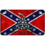 Confederate Dont Tread Novelty Metal License Plate 7" x 4" (MP)