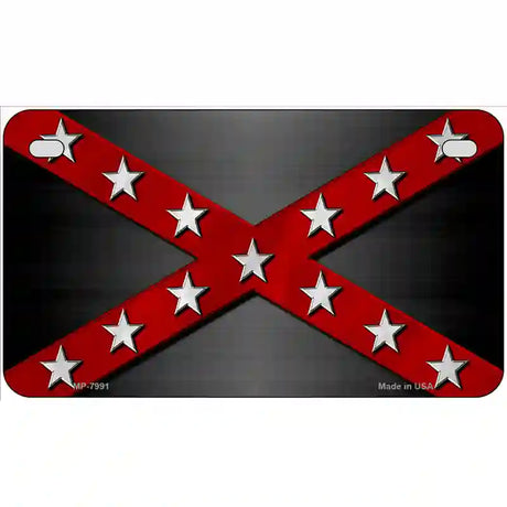 Confederate Stripes Red Novelty Metal License Plate 7" x 4" (MP)