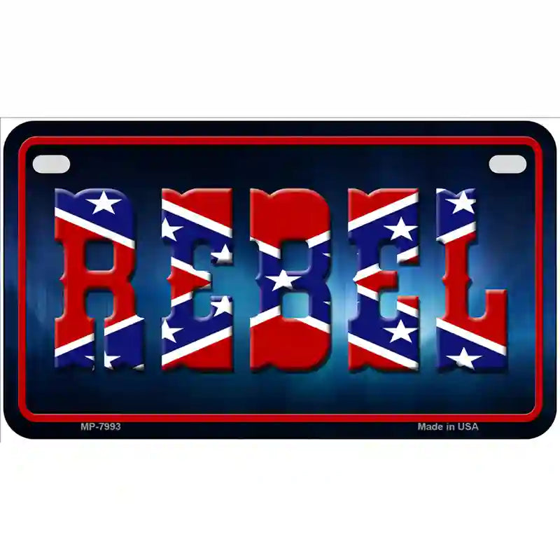 Rebel Novelty Metal License Plate 7" x 4" (MP)