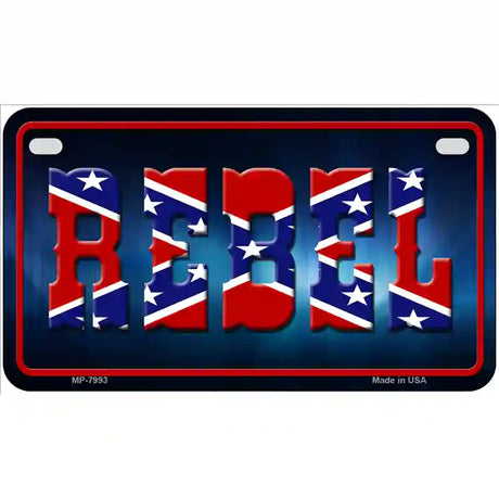 Rebel Novelty Metal License Plate 7" x 4" (MP)