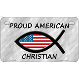 Proud American Christian Novelty Metal License Plate 7" x 4" (MP)