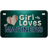 This Girl Loves Her Mariners Novelty Metal License Plate 7" x 4" (MP)