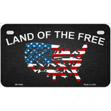 Land Of The Free Novelty Metal License Plate 7" x 4" (MP)