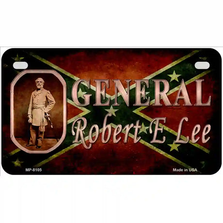 General Robert E Lee Novelty Metal License Plate 7" x 4" (MP)