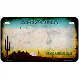 Arizona State Rusty Novelty Metal License Plate 7" x 4" (MP)