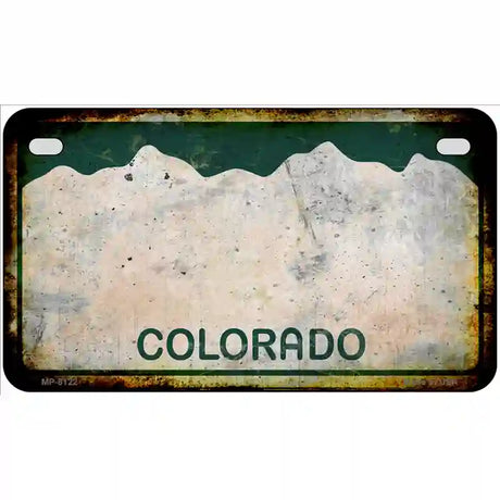 Colorado State Rusty Novelty Metal License Plate 7" x 4" (MP)