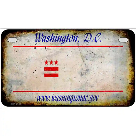 Washington State Rusty Novelty Metal License Plate 7" x 4" (MP)