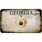 Georgia State Rusty Novelty Metal License Plate 7" x 4" (MP)