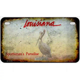 Louisiana State Rusty Novelty Metal License Plate 7" x 4" (MP)