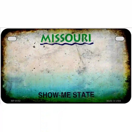 Missouri State Rusty Novelty Metal License Plate 7" x 4" (MP)