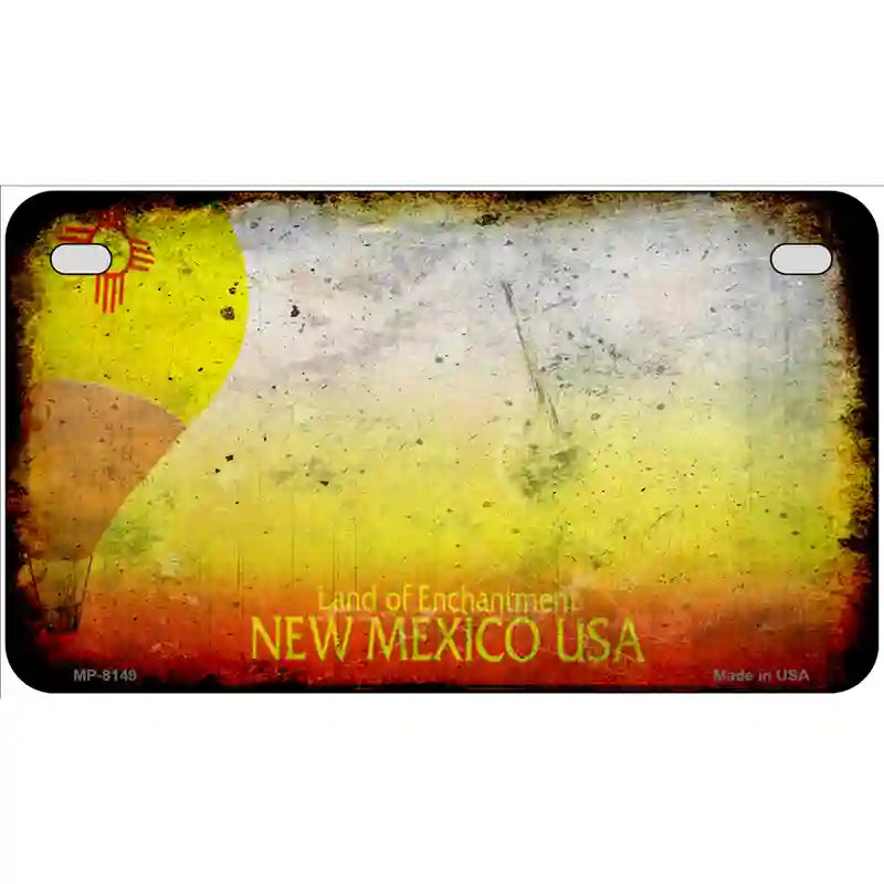 New Mexico State Rusty Novelty Metal License Plate 7" x 4" (MP)