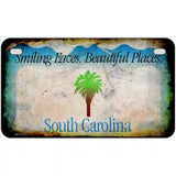 South Carolina State Rusty Novelty Metal License Plate 7" x 4" (MP)