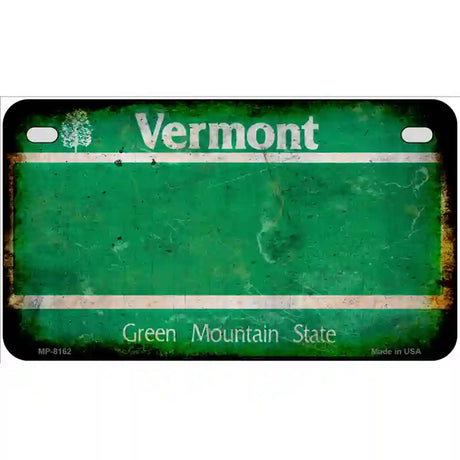 Vermont State Rusty Novelty Metal License Plate 7" x 4" (MP)