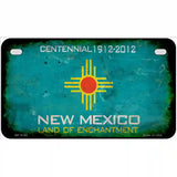 New Mexico Centennial Rusty Novelty Metal License Plate 7" x 4" (MP) / Yes