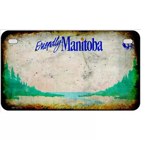 Manitoba Rusty Blank Novelty Metal License Plate 7" x 4" (MP)