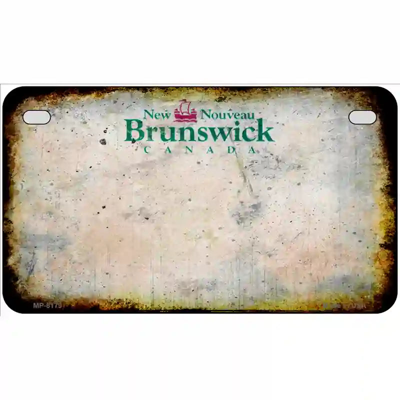 New Brunswick Rusty Novelty Metal License Plate 7" x 4" (MP)