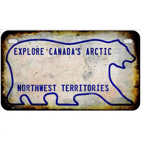 Northwest Territories Rusty Novelty Metal License Plate 7" x 4" (MP)