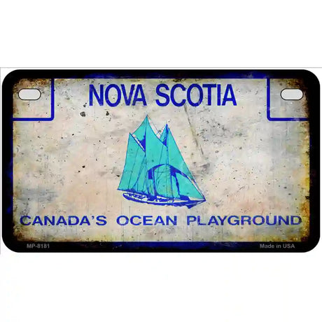 Nova Scotia Rusty Novelty Metal License Plate 7" x 4" (MP) / Yes