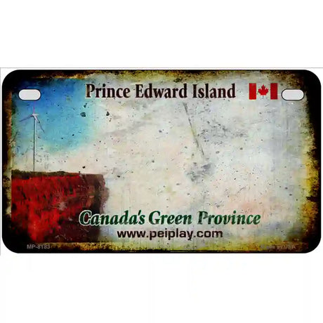 Prince Edward Island Rusty Novelty Metal License Plate 7" x 4" (MP)