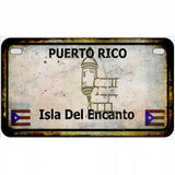 Puerto Rico Rusty Novelty Metal License Plate 7" x 4" (MP) / Yes