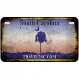 South Carolina Rusty Novelty Metal License Plate 7" x 4" (MP) / Yes