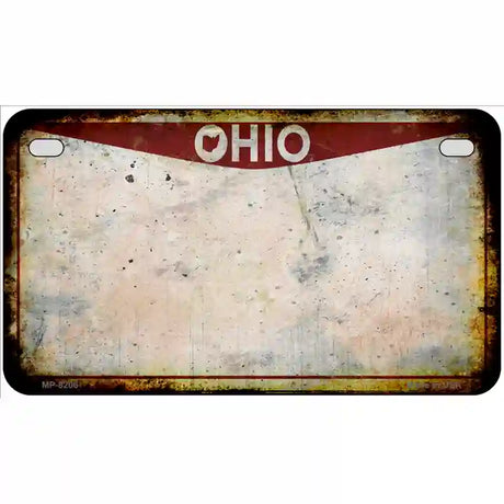 Ohio Rusty Novelty Metal License Plate 7" x 4" (MP) / Yes