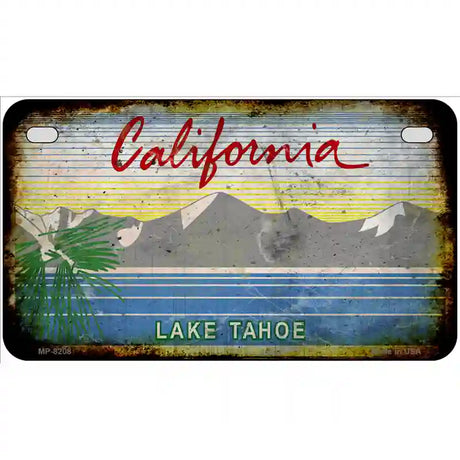 California Lake Tahoe Rusty Novelty Metal License Plate 7" x 4" (MP)