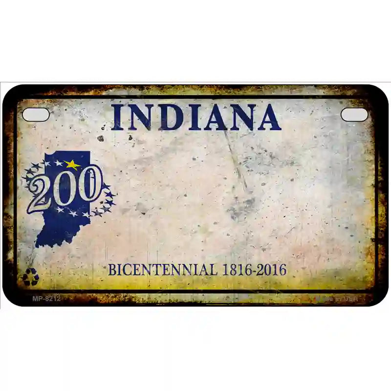 Indiana Rusty Novelty Metal License Plate 7" x 4" (MP) / Yes