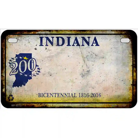 Indiana Rusty Novelty Metal License Plate 7" x 4" (MP) / Yes