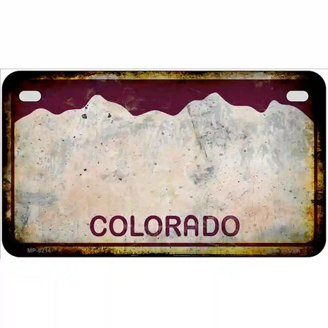 Colorado Rusty Novelty Metal License Plate 7" x 4" (MP) / Yes