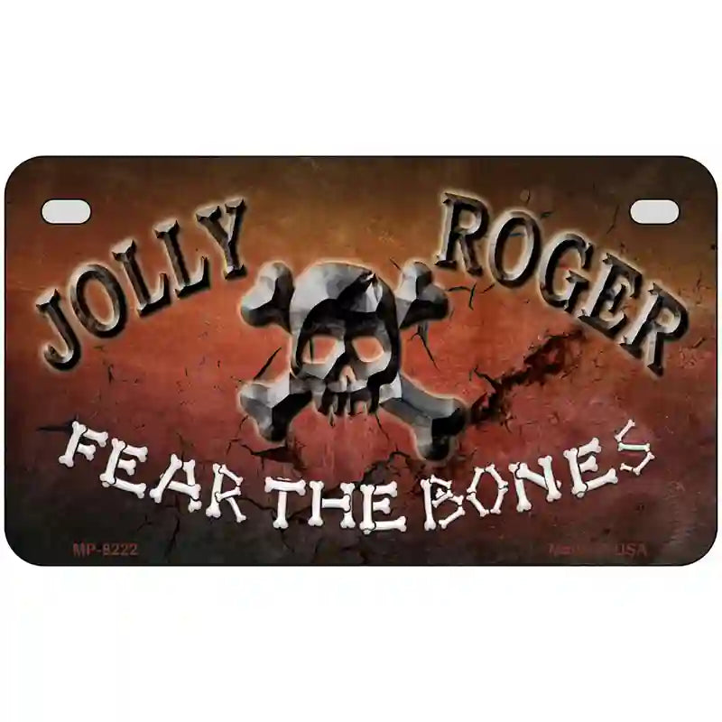 Fear The Bones Novelty Metal License Plate 7" x 4" (MP)