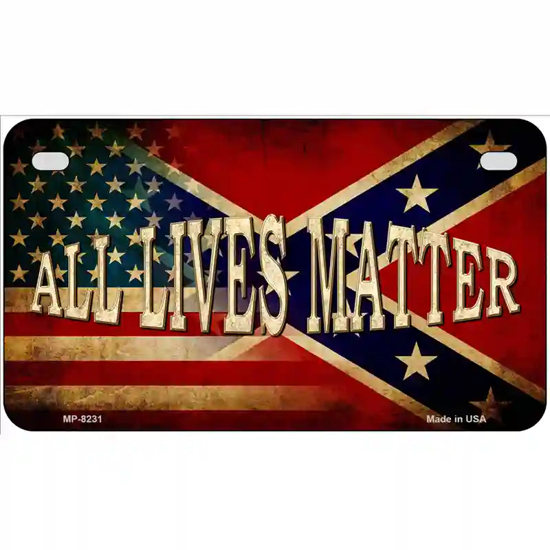 All Lives Matter Novelty Metal License Plate 7" x 4" (MP)