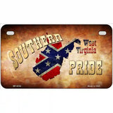 Southern Pride West Virginia Novelty Metal License Plate 7" x 4" (MP)