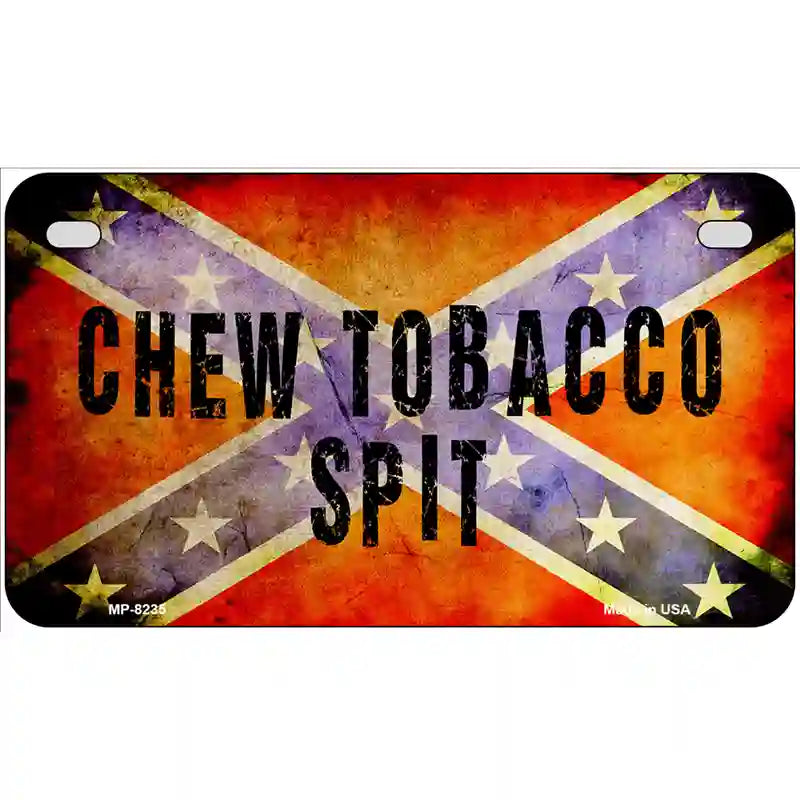 Chew Tobacco Spit Novelty Metal License Plate 7" x 4" (MP)