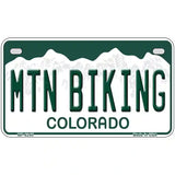 Mtn Biking Colorado Novelty Metal License Plate 7" x 4" (MP)