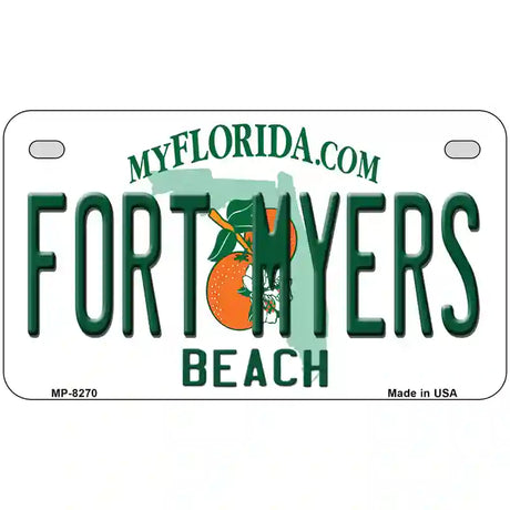 Fort Myers Beach Novelty Metal License Plate 7" x 4" (MP)