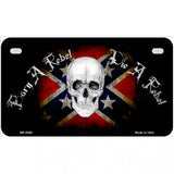 Born A Rebel Novelty Metal License Plate 7" x 4" (MP)