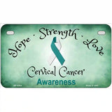 Cervical Cancer Ribbon Novelty Metal License Plate 7" x 4" (MP)