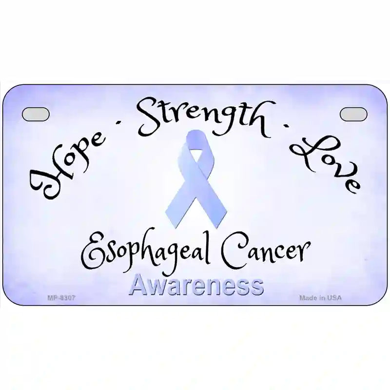 Esophageal Cancer Ribbon Novelty Metal License Plate 7" x 4" (MP)