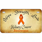 Kidney Cancer Ribbon Novelty Metal License Plate 7" x 4" (MP)