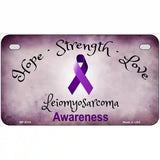 Leiomyosarcoma Cancer Ribbon Novelty Metal License Plate 7" x 4" (MP)