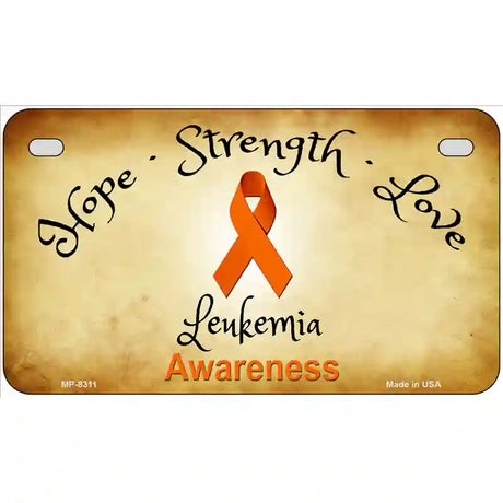 Leukemia Cancer Ribbon Novelty Metal License Plate 7" x 4" (MP)