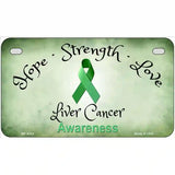 Liver Cancer Ribbon Novelty Metal License Plate 7" x 4" (MP)