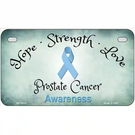 Prostate Ribbon Novelty Metal License Plate 7" x 4" (MP)