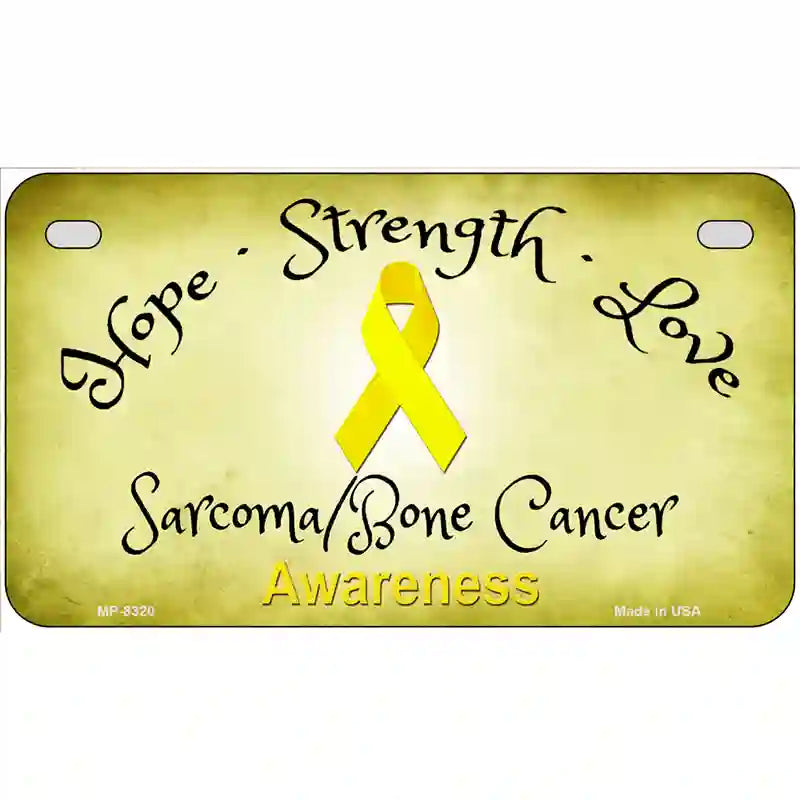 Sarcoma Bone Ribbon Novelty Metal License Plate 7" x 4" (MP)