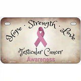 Testicular Cancer Ribbon Novelty Metal License Plate 7" x 4" (MP)