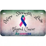 Thyroid Cancer Ribbon Novelty Metal License Plate 7" x 4" (MP)